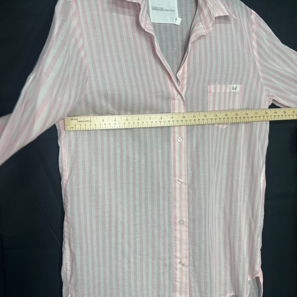 VICTORIA SECRET Pink Button-Up Shirt size M pre owned Exellent condition - Picture 5 of 8